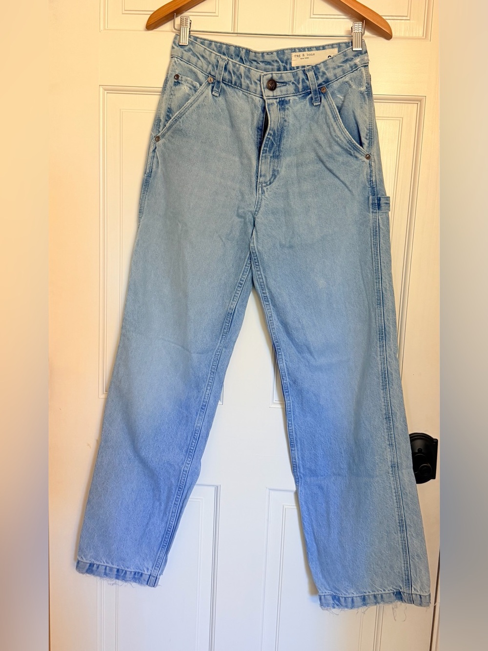 rag & bone Light Blue Relaxed Carpenter Jeans